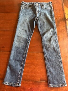 GAP Denim Stretch Super Skinny Jeans - Dark Blue with Gold Stitching